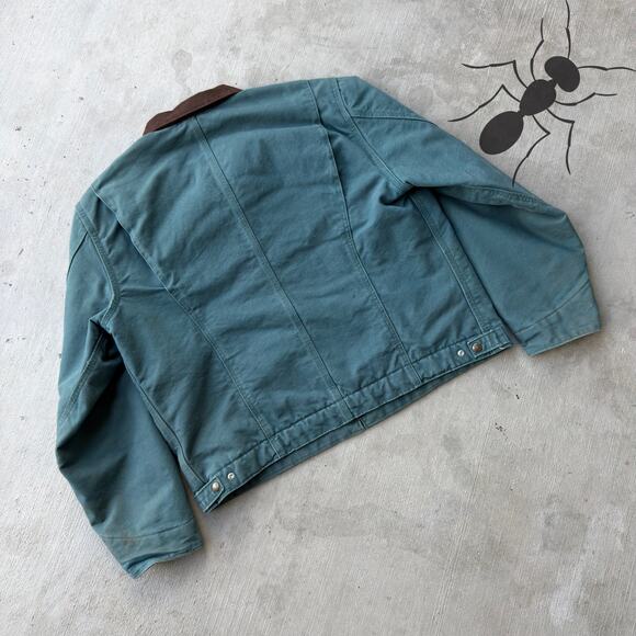 Carhartt WOMENS WJ097 DTL teal green Detroit work wear jacket - Picture 7 of 9